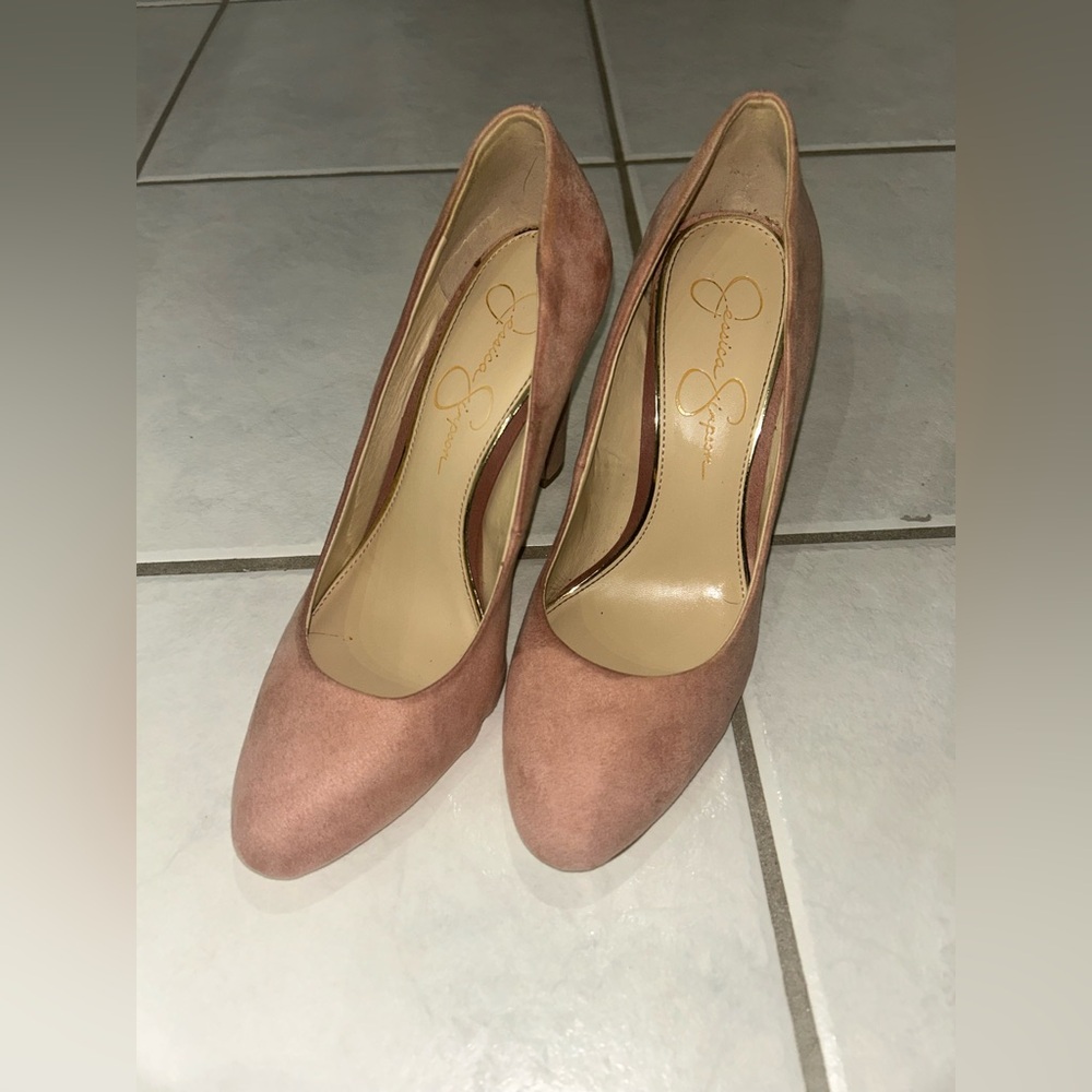 Jessica Simpson Blush Suede Heels